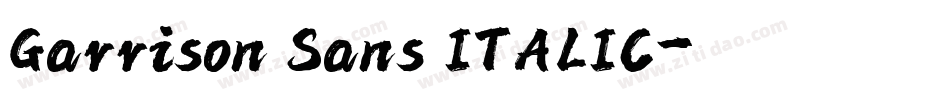 Garrison Sans ITALIC字体转换